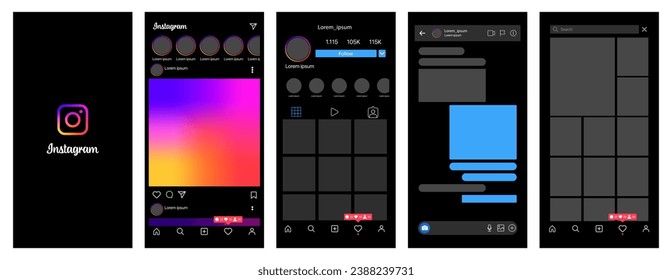 Instagram账号帖子发布界面示意